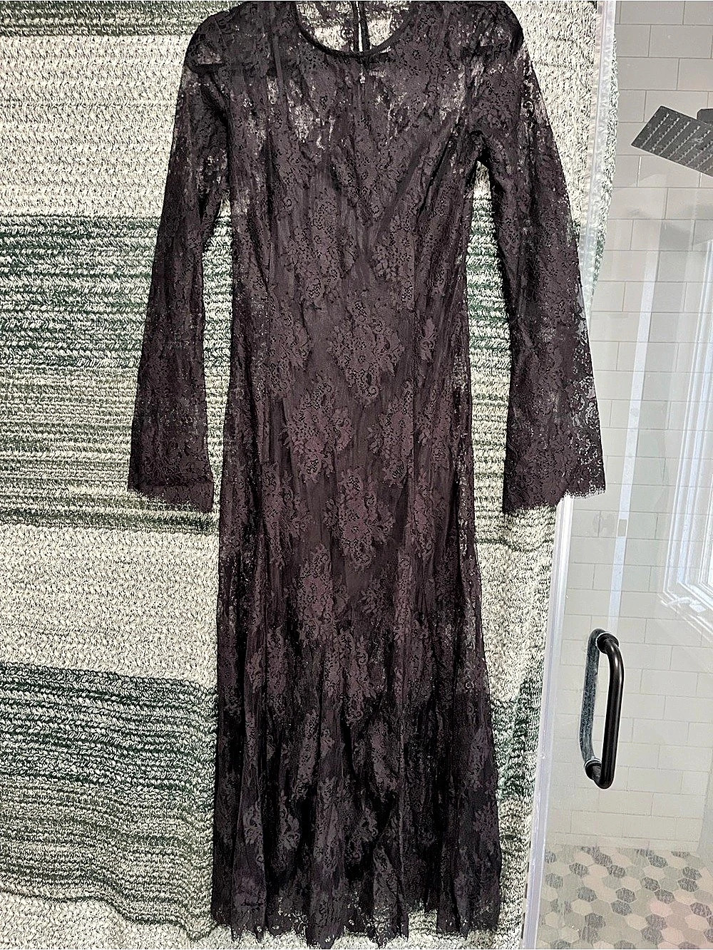 Mango Simona Dress Black Lace Maxi Dress Size Small
